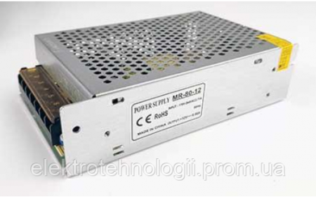 Блок питания 80Вт 6.66А 12В негерметичный LedLight